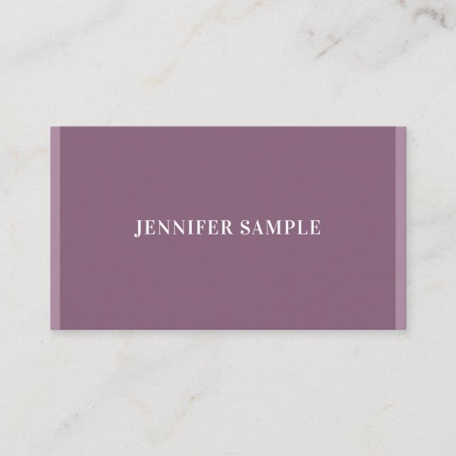 Modern Elegant Minimalist Template Luxurious Business Card (Front)
