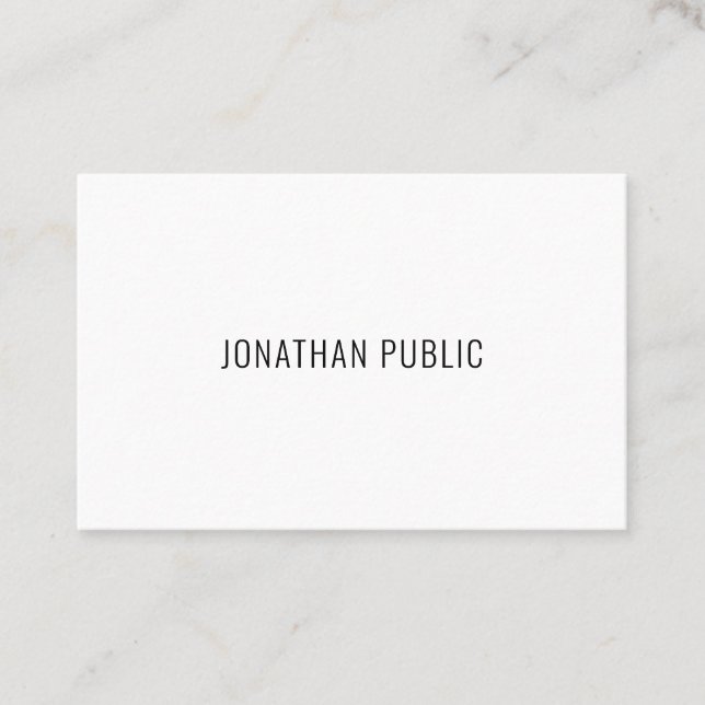 Modern Elegant Minimalist Template Professional Business Card (Front)