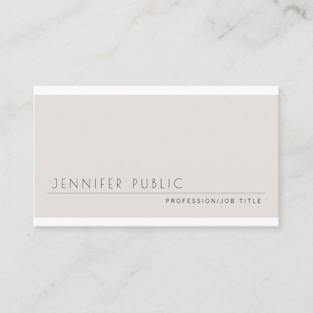 Modern Elegant Minimalist Template Professional Business Card (Front)