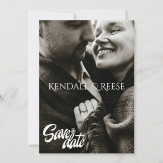 Modern Elegant Minimalist Wedding Announcement