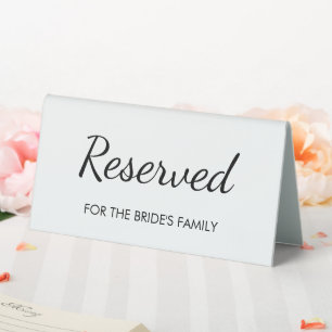 Modern Elegant Minimalist Wedding Reserved