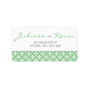 Modern Elegant Mint Wedding Label