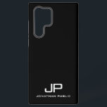 Modern Elegant Monogram Black And White Best Samsung Galaxy Case<br><div class="desc">Modern Elegant Minimalist Monogram Template Black And White Phone Cases & Accessories / Samsung Cases / Galaxy S22 Ultra Case.</div>