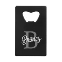 Modern Elegant Monogram Name  Black Grey Script 
