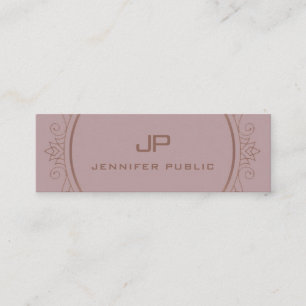 Modern Elegant Monogram Professional Creative Mini Business Card