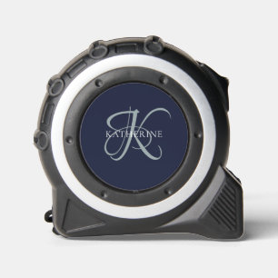 Modern Elegant Monogram Script Navy Blue 1