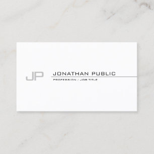 Modern Elegant Monogram Simple Template Trendy Business Card