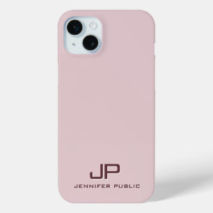 Modern Elegant Monogram Template Best Rose Gold iPhone 15 Mini Case