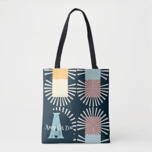 Modern Elegant Monogram Tote Bag