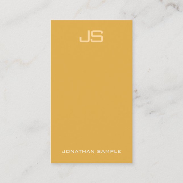 Modern Elegant Monogram Vertical Template Trendy Business Card (Front)