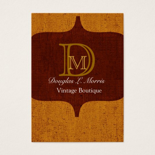 Modern Elegant Monogram Vintage Business Card