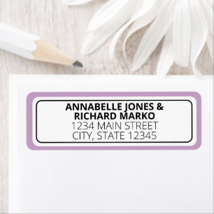 Modern Elegant Monogram Wedding Address Label