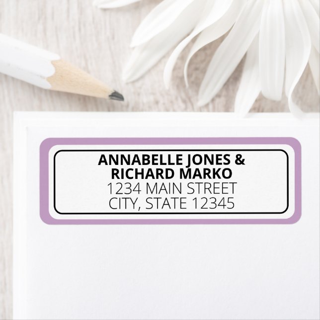 Modern Elegant Monogram Wedding Address Label (Insitu)