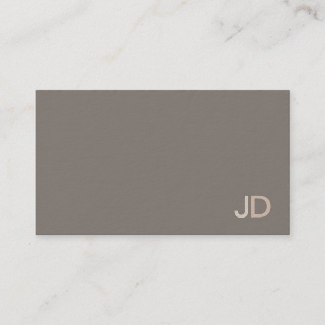 Modern Elegant Monogrammed Design Trendy Plain Business Card (Front)