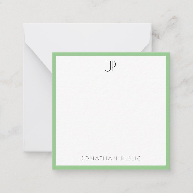 Modern Elegant Monogrammed Simple Template Trendy (Front)