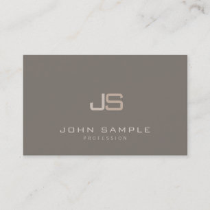 Modern Elegant Monogrammed Template Professional Business Card