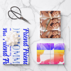 Modern Elegant Mother’s Day Forever Friend Wrapping Paper Sheet