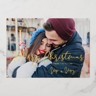 Modern Elegant Mr & Mrs Christmas Couple Wedding