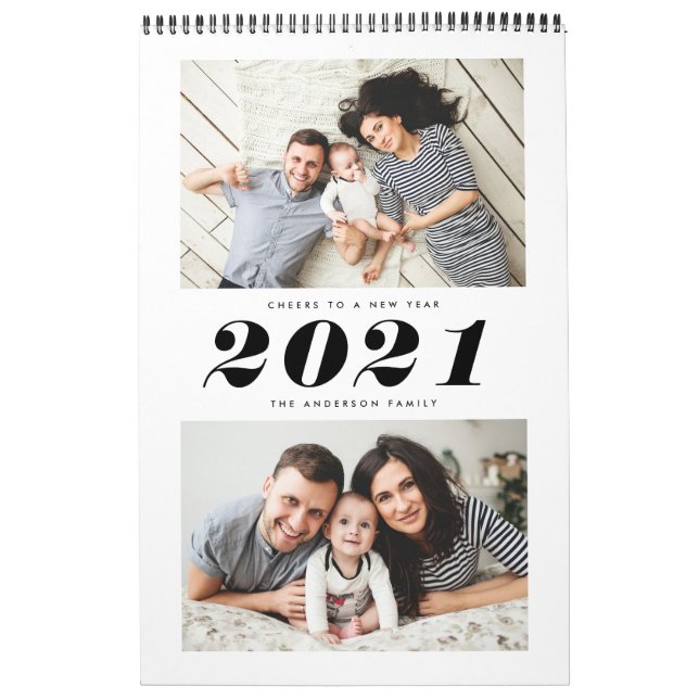 Modern Elegant Multi Photo Calendar (Cover)