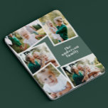 Modern elegant multi photo family chic sage green iPad air cover<br><div class="desc">Modern elegant multi photo family stylish elegant design. Ideal thoughtful birthday,  Mothers day,  Fathers day,  or Christmas day gift. Sage green colour can be personalised.</div>