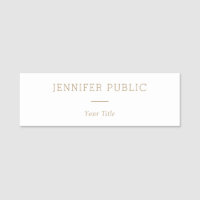 Modern Elegant Name Staff Employee Rectangle