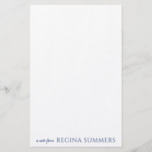 Modern Elegant Navy Blue Personalised Stationery