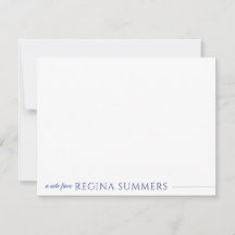 Modern Elegant Navy Blue Personalised Stationery