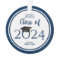 Modern Elegant Navy Blue Typography Graduation