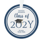 Modern Elegant Navy Blue Typography Graduation