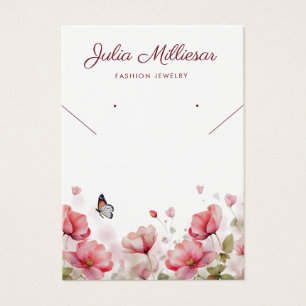 Modern elegant Necklace Earring Display Card 