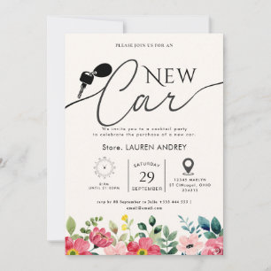 Modern Elegant New Car Purchase Party Invitation