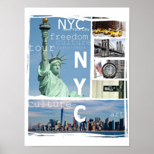 Modern Elegant New York City Nyc Manhattan Poster