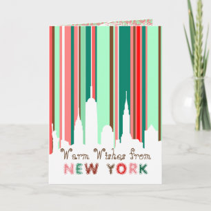 Modern Elegant New York City Skyline Greeting Card