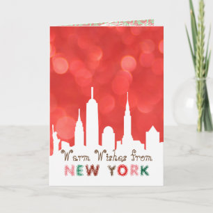 Modern Elegant New York City Skyline Greeting Card