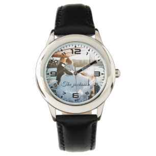 Modern Elegant Newly Wed Wedding Photo Anniversary Watch