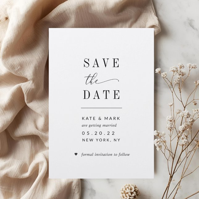 Modern Elegant Non-Photo Wedding Save the Date (Creator Uploaded)