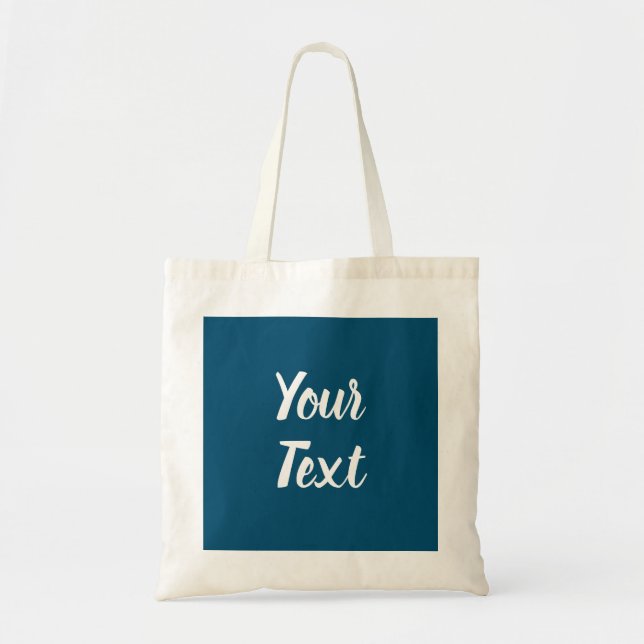 Modern Elegant Ocean Blue Template Trendy Tote Bag (Front)