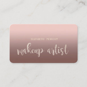 Modern Elegant Ombre Shiny,Makeup Artist Business Card