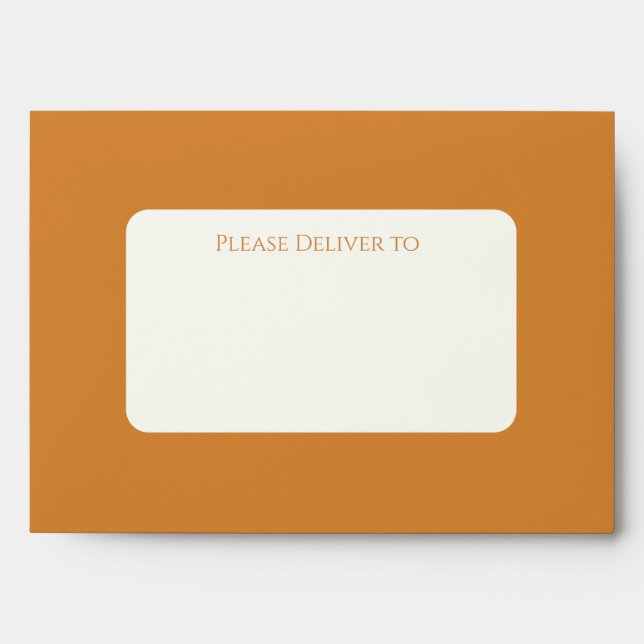 Modern Elegant orange invitation envelope (Front)