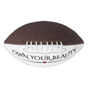 Modern Elegant "Own Your Beauty" Chic Pickleball American Football