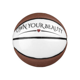 Modern Elegant "Own Your Beauty" Chic Pickleball Mini Basketball