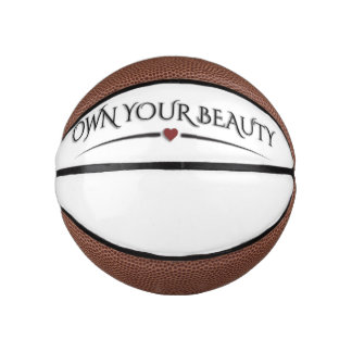 Modern Elegant "Own Your Beauty" Chic Pickleball Mini Basketball