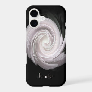 Modern Elegant Pale Pink Rose Swirl