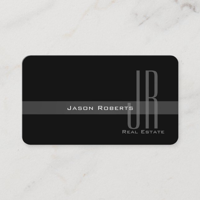 Modern elegant pale style business card (Front)
