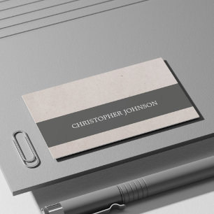 Modern Elegant Paper Grey Stripe Consultant Business Card