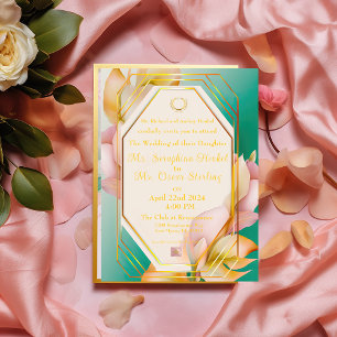 Modern Elegant Pastel Blue and Pink Wedding