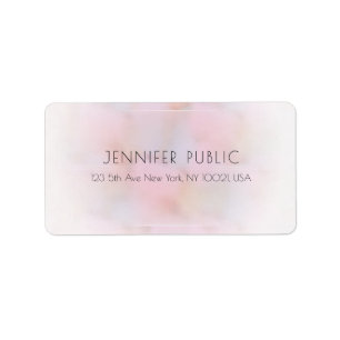 Modern Elegant Pastel Colours Simple Template Label