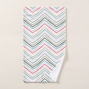 Modern Elegant Pastel Geometric Pattern Hand Towel