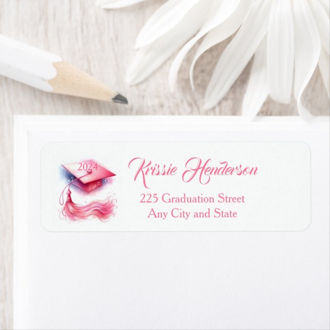 Modern Elegant Pastel Graduation Cap (Insitu)