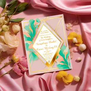Modern Elegant Pastel Pink and Blue Wedding